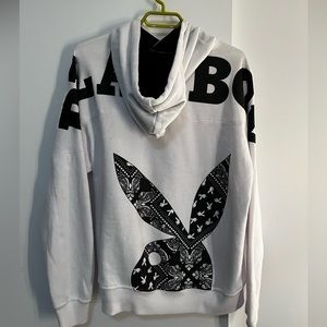 White Playboy hoodie